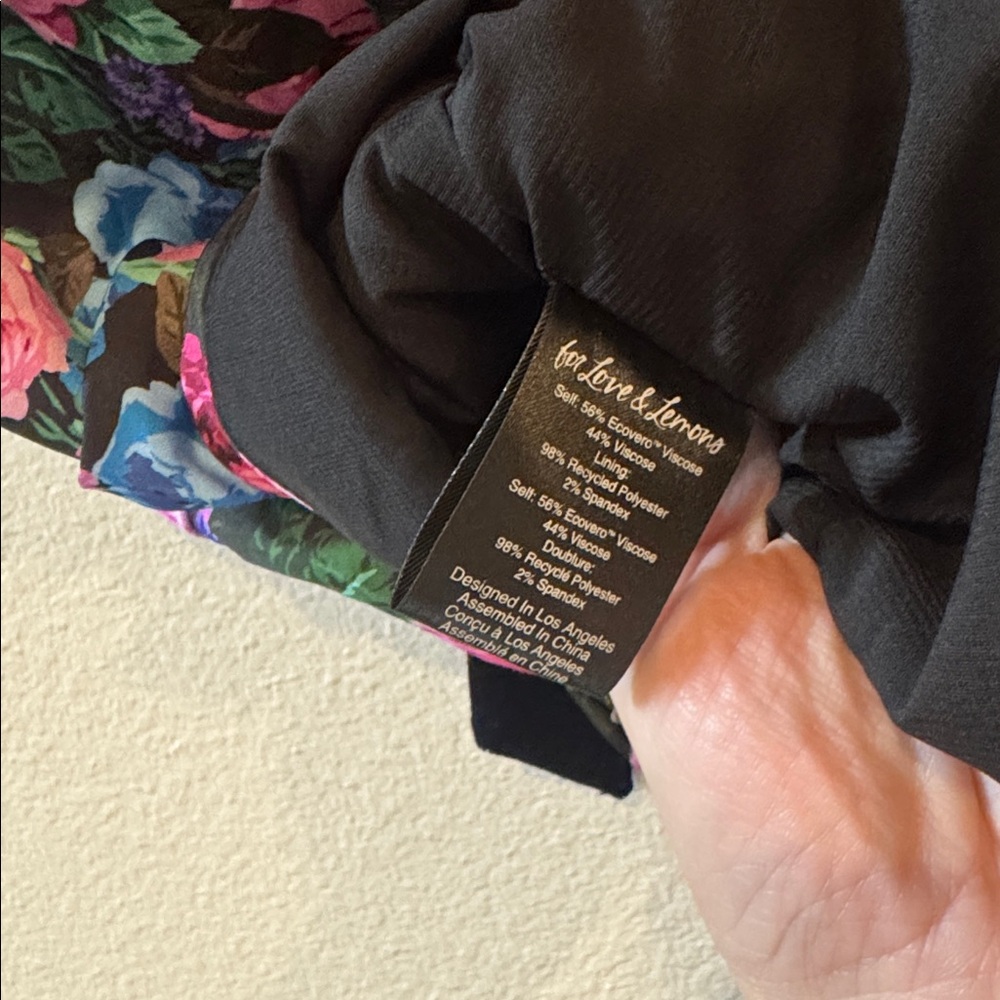 NWT Small For Love And Lemons Black Floral Marlei Mini Dress! - Picture 14 of 16